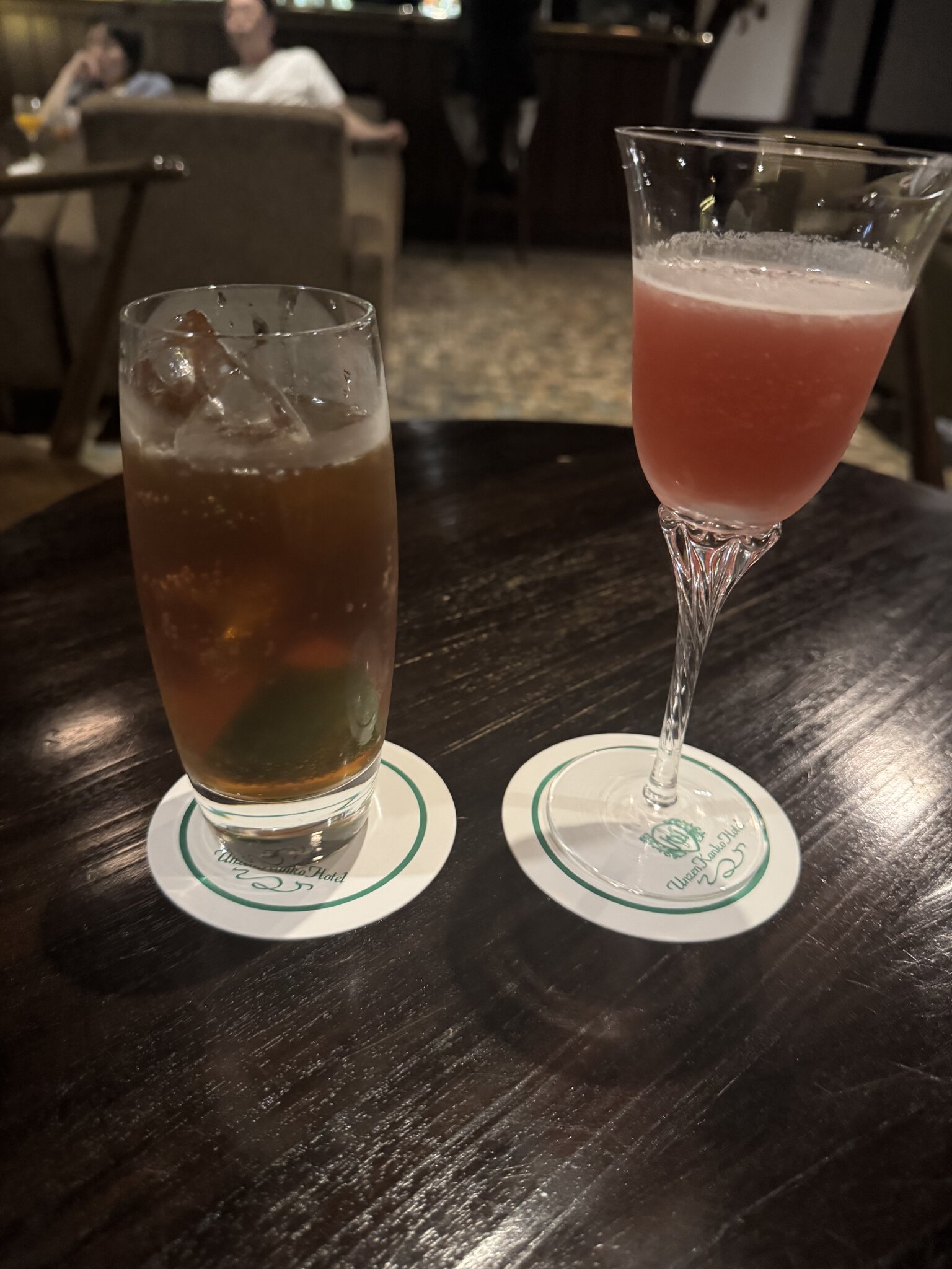 Drinks at the hotel bar