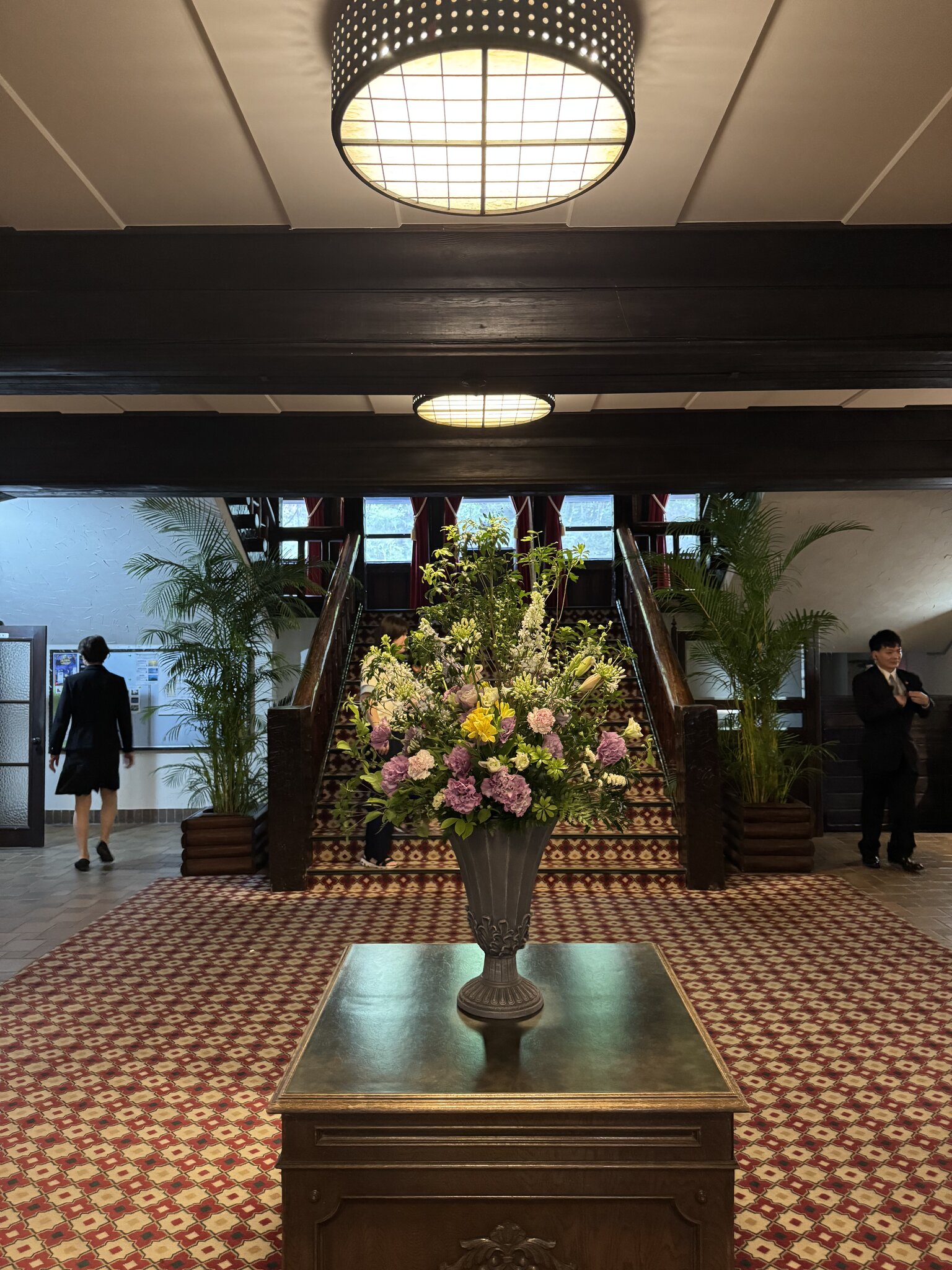 Flowers in the lobby