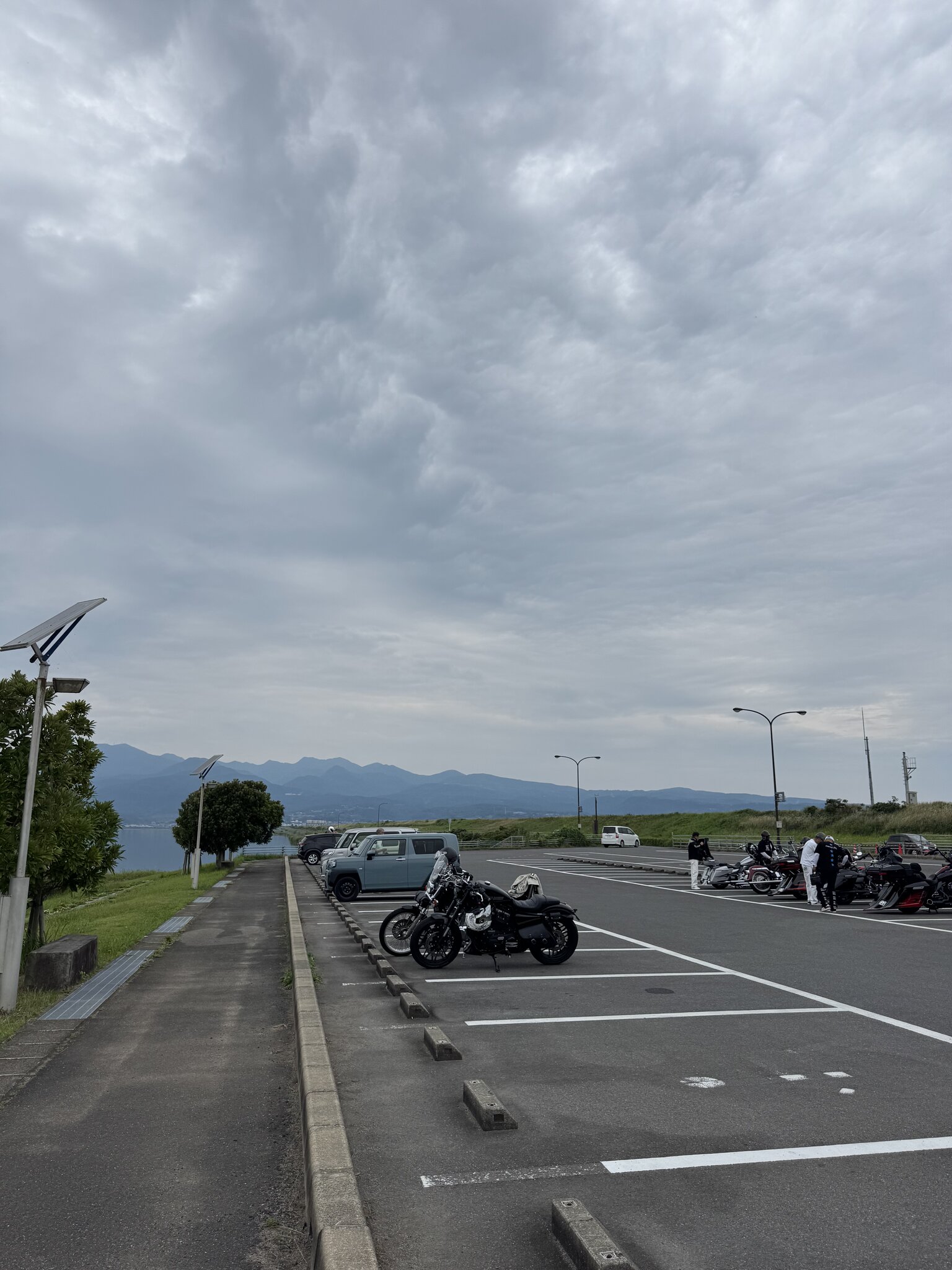 Isahaya Bay dike road parking area