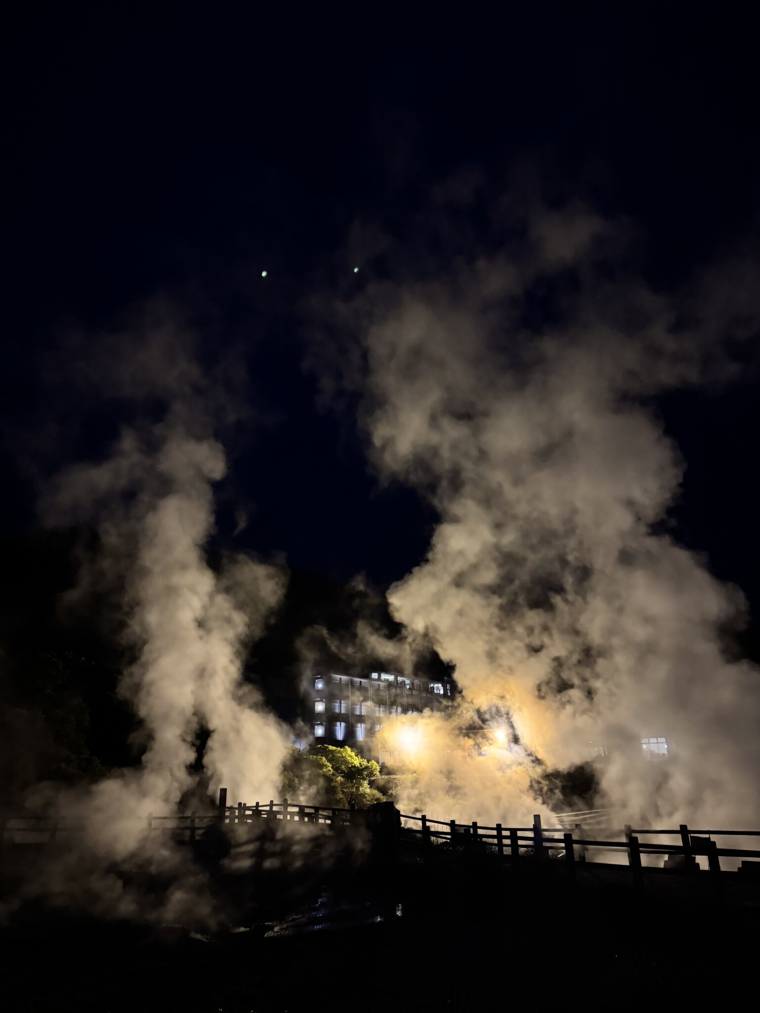 Unzen Hell at night