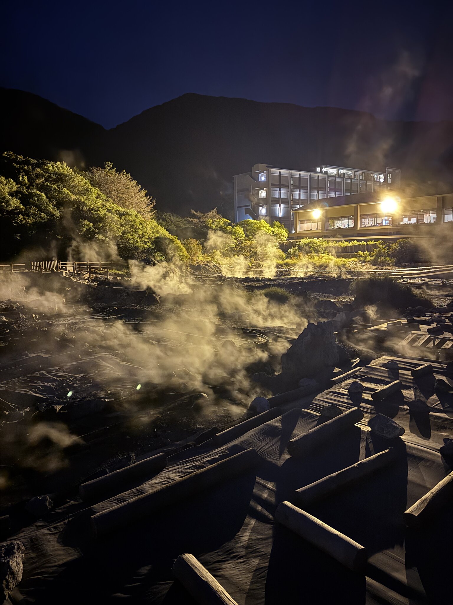 Unzen Hell at night